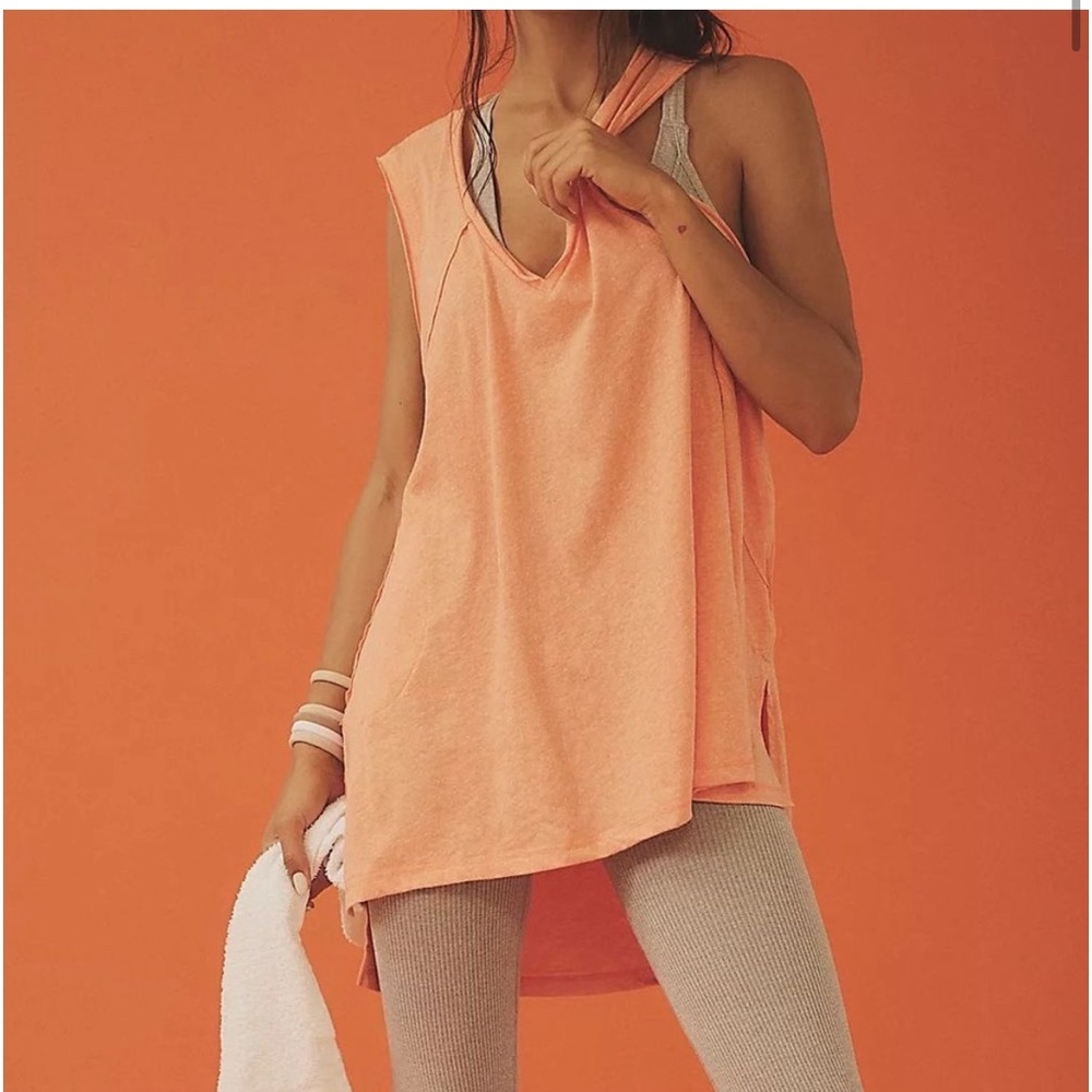 Free People FP Movement Women's Small Coral City Vibes Oversized Tunic T… - Picture 2 of 11